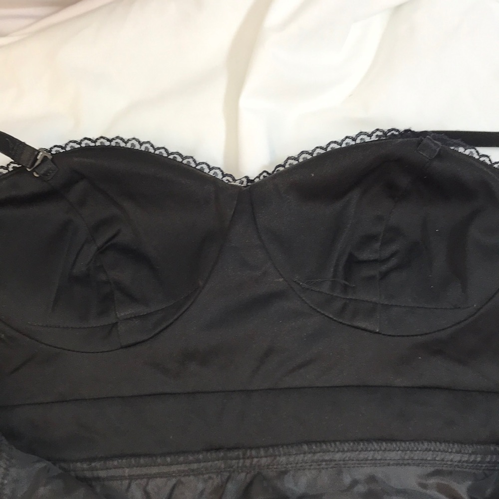 Teeze Me Black Tulle & Lace Dress Blush Backing 3 - Picture 5 of 7